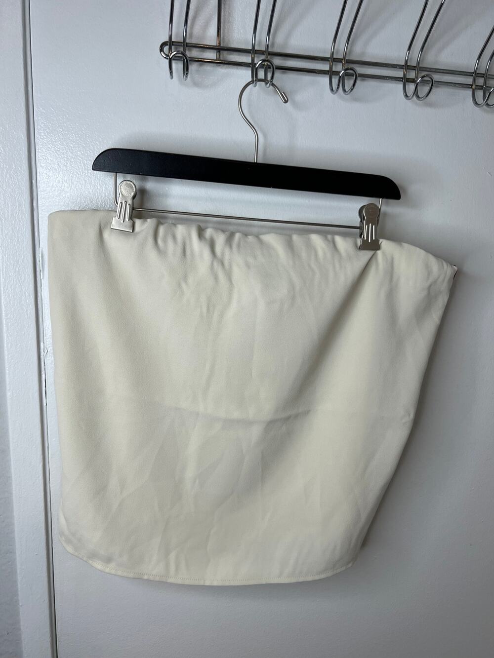 Maeve Anthropologie Side Stripe Mini Skirt White Putty NEW ~ Size L